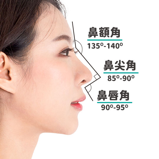 鼻型黃金比例｜鼻額角/鼻尖角/鼻唇角角度說明